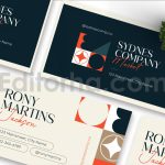 دانلود لایه باز کارت ویزیت هندسی Clean Geometric - Business Card