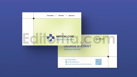 دانلود لایه باز کارت ویزیت پزشکی Medical Business Card