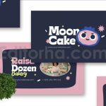 دانلود لایه باز کارت ویزیت Moon Cake - Business Card