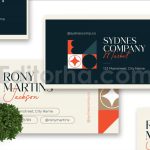 دانلود لایه باز کارت ویزیت هندسی Clean Geometric - Business Card