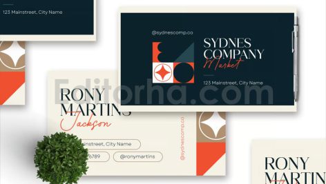 دانلود لایه باز کارت ویزیت هندسی Clean Geometric - Business Card
