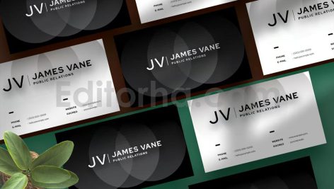 دانلود لایه باز کارت ویزیت مشکی و مینیمال Black Clean Business Cards