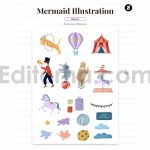 circus theme birthday invitation card