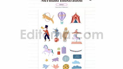 circus theme birthday invitation card