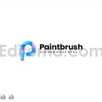 paintbrush colorful logo design