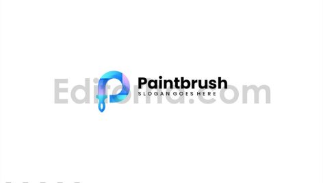paintbrush colorful logo design
