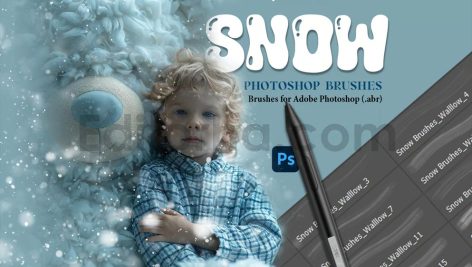 realistic snow photoshop brushes winter effects
