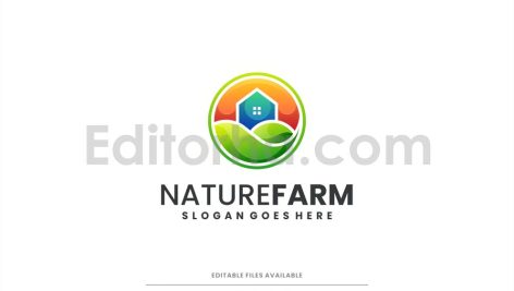 modern colorful eco farm logo design