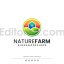 modern colorful eco farm logo design