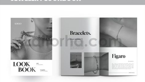 دانلود فایل لایه باز کاتالوگ جواهرات Look Book Jewellry Catalog