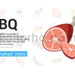 دانلود پروژه آماده افترافکت: آیکون‌ باربیکیو و کباب‌ پزی با موسیقی BBQ Icons