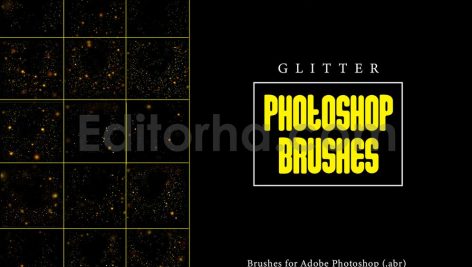 دانلود ۱۵ براش فتوشاپ ذرات درخشان و اکلیلی Glitter photoshop brushes