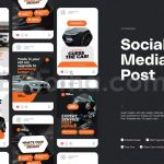 دانلود فایل لایه باز پست اینستاگرام اجاره ماشین