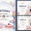 sweet bakery theme birthday invitation card