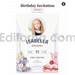 sweet bakery theme birthday invitation card