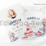 sweet bakery theme birthday invitation card