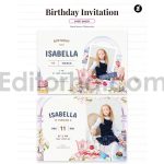 sweet bakery theme birthday invitation card
