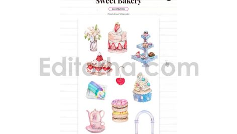 sweet bakery theme birthday invitation card