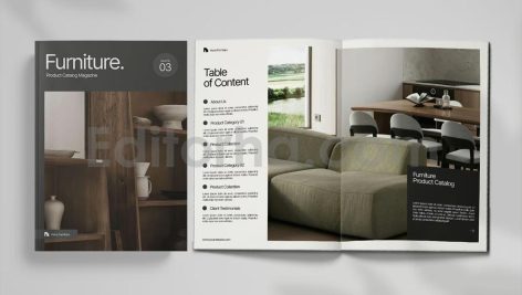 دانلود فایل لایه باز کاتالوگ محصولات مبلمان Furniture Product Catalog