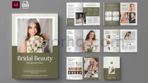 دانلود فایل لایه باز کاتالوگ آرایشگر Makeup Artist Brochure Template