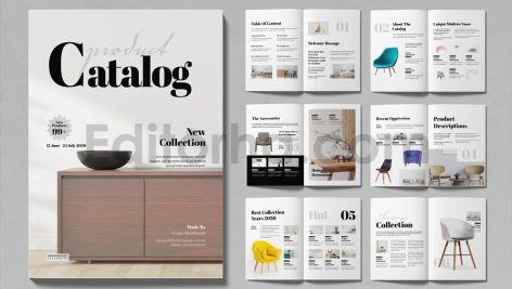 دانلود فایل لایه باز کاتالوگ محصولات مبلمان Catalog Brochure Template