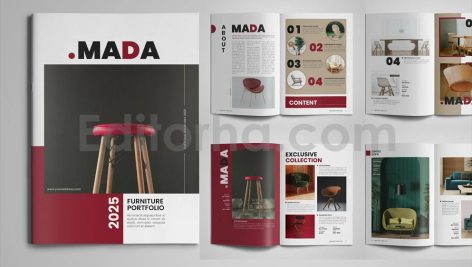 دانلود فایل لایه باز کاتالوگ محصولات مبلمان Furniture Portfolio