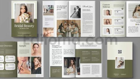 دانلود فایل لایه باز کاتالوگ آرایشگر Makeup Artist Brochure Template