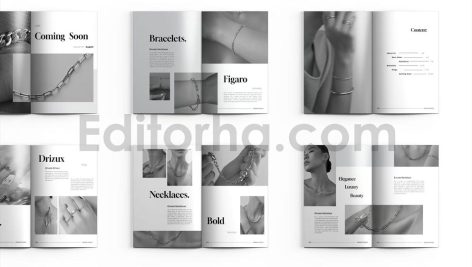 دانلود فایل لایه باز کاتالوگ جواهرات Look Book Jewellry Catalog