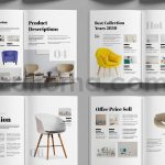 دانلود فایل لایه باز کاتالوگ محصولات مبلمان Catalog Brochure Template