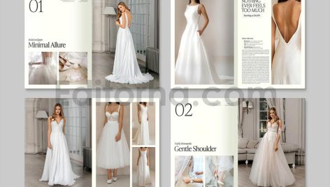 دانلود فایل لایه باز کاتالوگ مد و فشن، لباس عروس Fashion Catalog