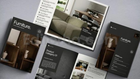 دانلود فایل لایه باز کاتالوگ محصولات مبلمان Furniture Product Catalog