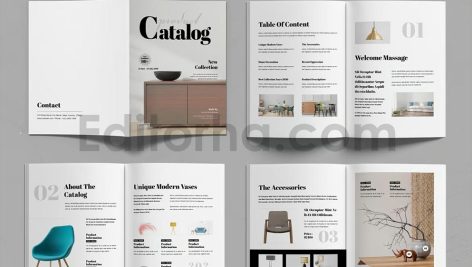 دانلود فایل لایه باز کاتالوگ محصولات مبلمان Catalog Brochure Template