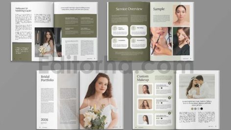 دانلود فایل لایه باز کاتالوگ آرایشگر Makeup Artist Brochure Template