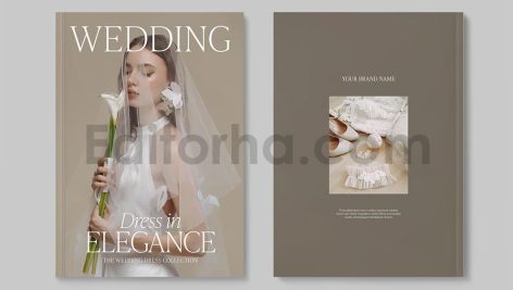 دانلود فایل لایه باز کاتالوگ مد و فشن، لباس عروس Fashion Catalog