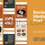 دانلود فایل لایه باز پست اینستاگرام برای کافی شاپ