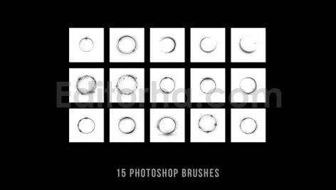 دانلود ۱۵ براش‌ رینگ لایت (افکت حلقه نور) Ring light photoshop brushes
