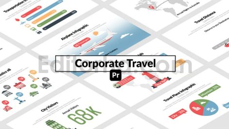 دانلود پروژه آماده پریمیر: اینفوگرافی گزارش سفر کاری Corporate Travel
