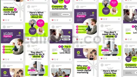دانلود فایل لایه باز قالب اینستاگرام دیجیتال مارکتینگ و بازاریابی
