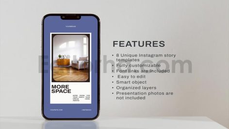 دانلود فایل لایه باز استوری اینستاگرام مینیمال مناسب دکوراسیون و املاک