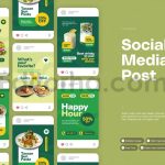 دانلود فایل لایه باز پست اینستاگرام برای نمایش جذاب غذا، نوشیدنی‌ و دستور پخت‌