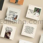 دانلود فایل لایه باز پست اینستاگرام برای نمایش سخنان برجسته