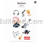 rockstar theme birthday invitation card