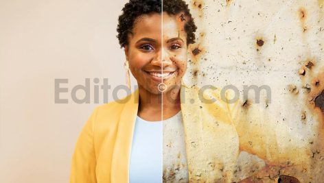 iron rust photo effect