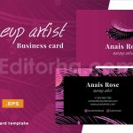 دانلود فایل کارت ویزیت لاکچری آرایشگر لوکس Makeup Artist Business Card