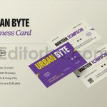 دانلود فایل لایه باز کارت ویزیت حرفه ای Urban Byte - Business Card