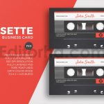 دانلود لایه باز کارت ویزیت با طرح نوار کاست قدیمی Cassette Business Card