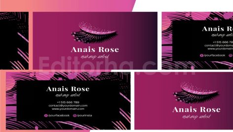 دانلود فایل کارت ویزیت لاکچری آرایشگر لوکس Makeup Artist Business Card