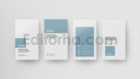 دانلود فایل لایه باز کارت ویزیت Naga – Business Card Template