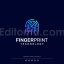 modern colorful fingerprint logo design