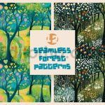 دانلود 12 پترن جنگلی خاص و زیبا Seamless Forest Patterns